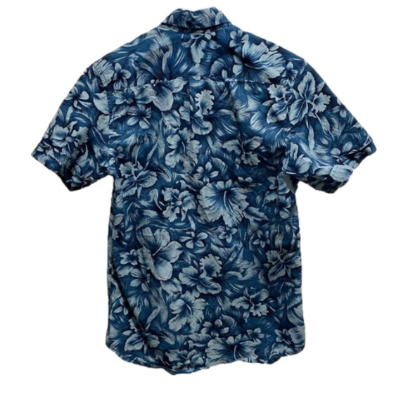 Vtg Kennington LTD CA Blue Floral Hawaiian Shirt Men's S Sm 🌟 - Picture 2 of 5